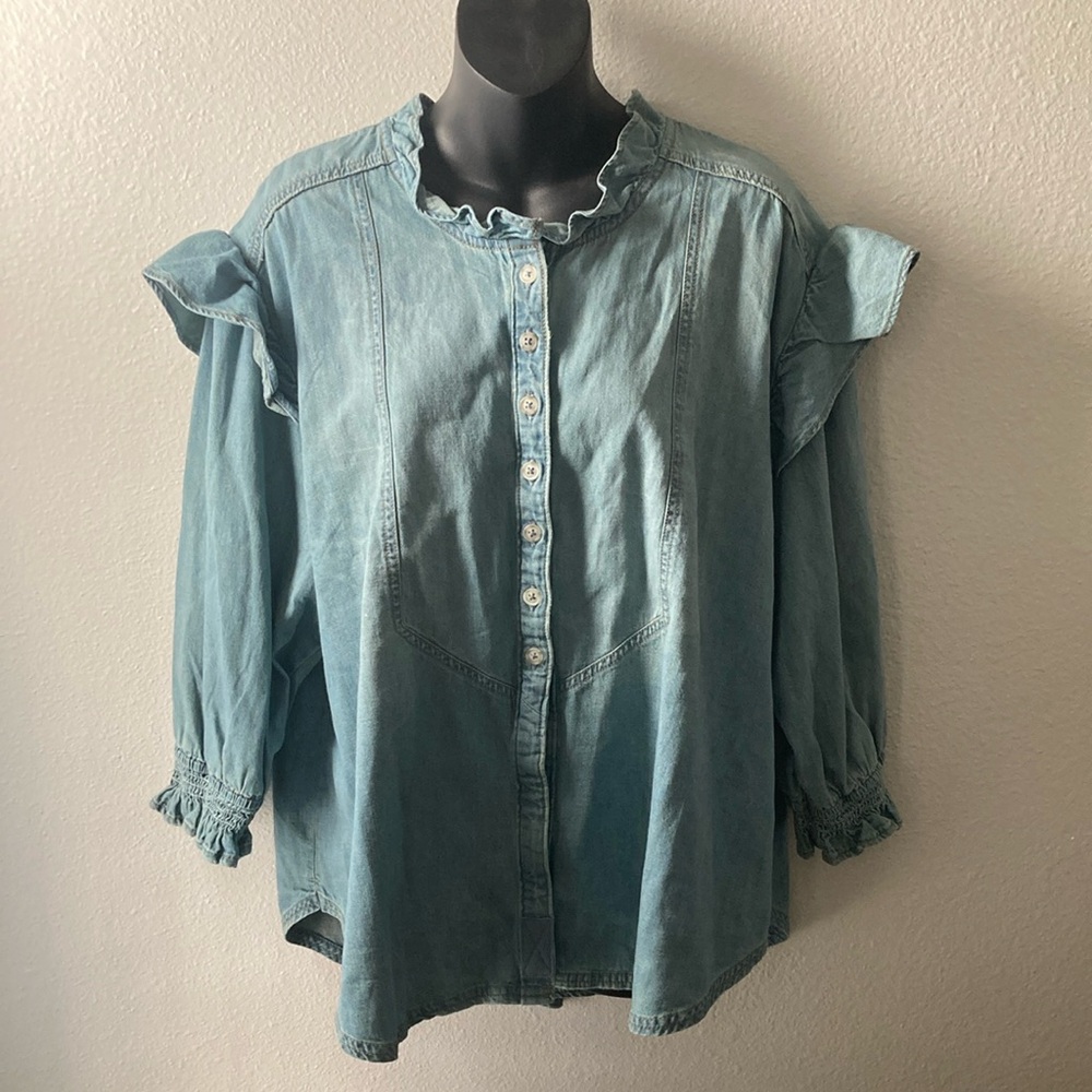 Free People Women's Louise Denim Top